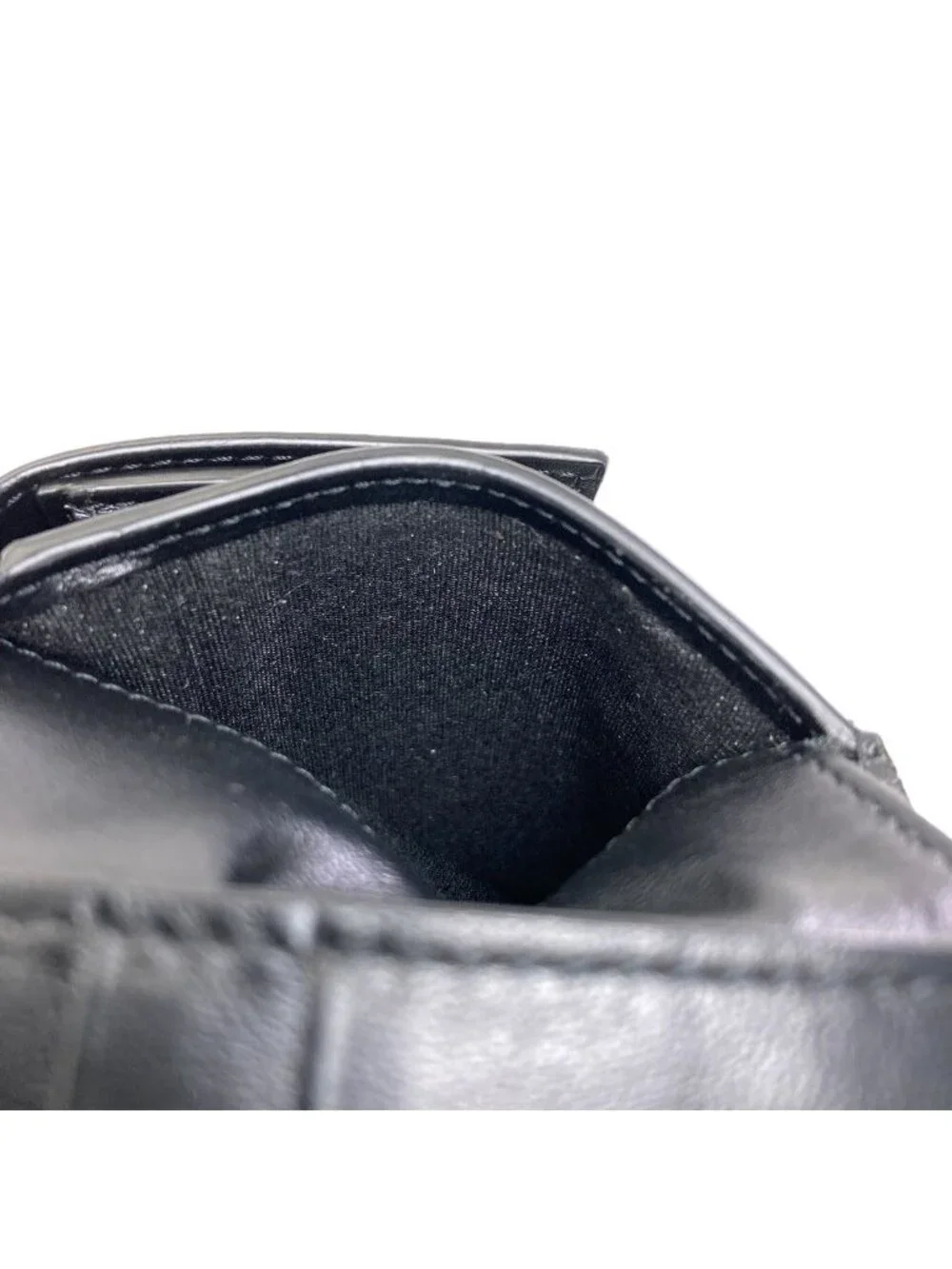 Celine Logo Bifold Wallet Leather